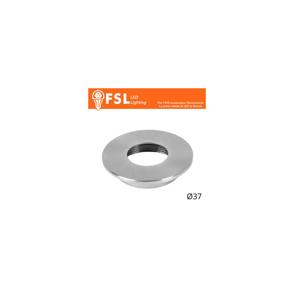 VEGA - Cover Piatta per Punto Luce LED – Ø37 – Nichel Satinato FLM32-1FSA
