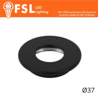 VEGA - Cover Piatta per Punto Luce LED – Ø37 – Nero FLM32-1FBL