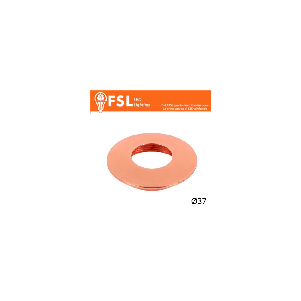 VEGA - Cover Curva per Punto Luce LED  – Ø37 – Oro Rosa FLM32-1CRO