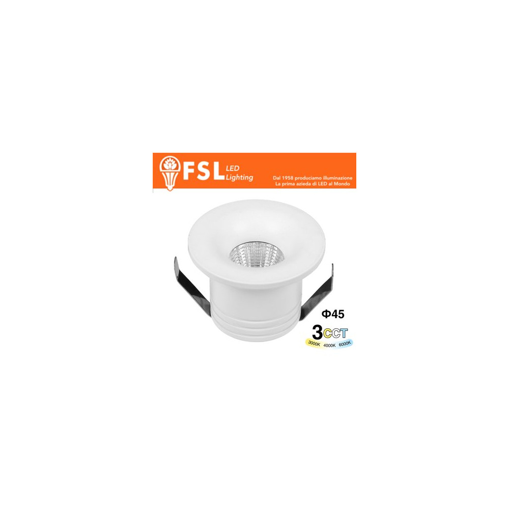 ORION - Punto luce LED Ottica arretrata – 4W 3CCT 45*36mm IP20 Driver Eaglerise FLM39RIP20-4W