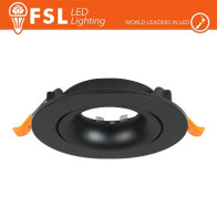 Ghiera orientabile TONDA - Alluminio verniciato a polvere, foro 90mm NERA FLFSS614B