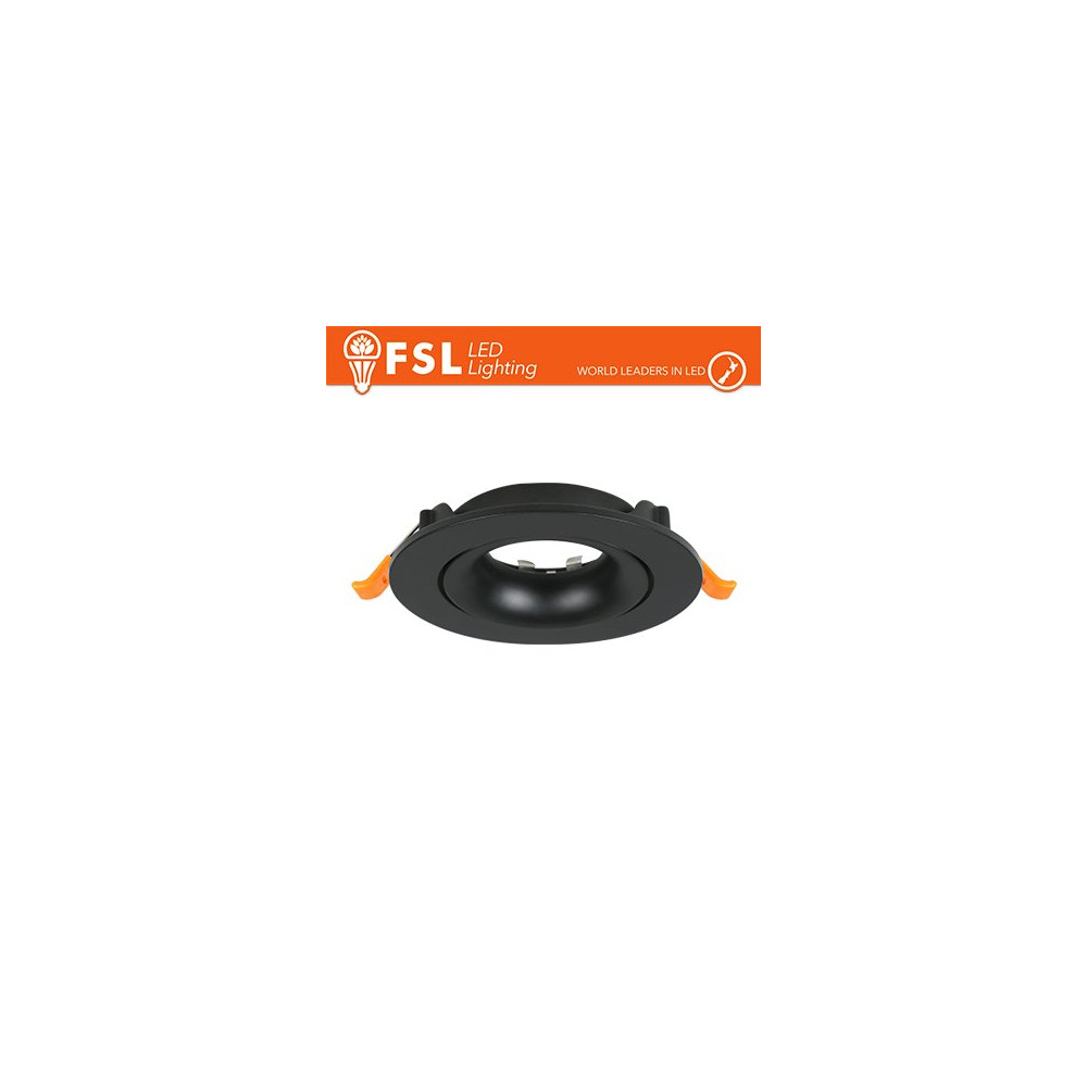 Ghiera orientabile TONDA - Alluminio verniciato a polvere, foro 90mm NERA FLFSS614B