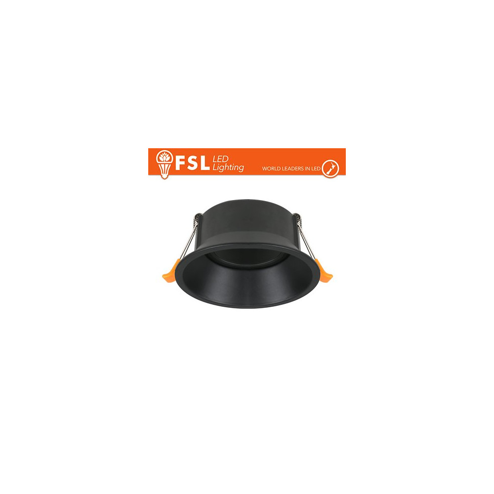 Ghiera orientabile TONDA - Alluminio verniciato a polvere, foro 83mm NERA FLFSS617B