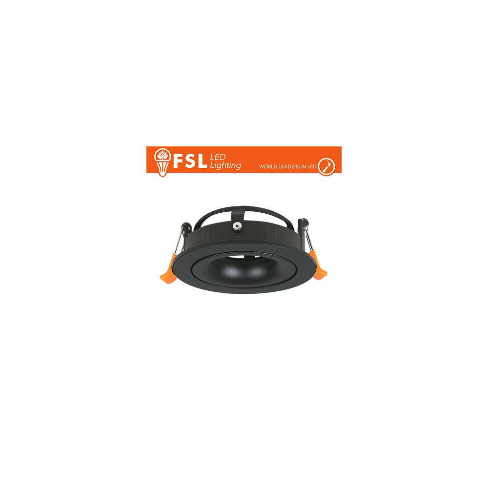 Ghiera orientabile 3D TONDA - Alluminio verniciato a polvere, foro 95mm, NERA FLFSS613B