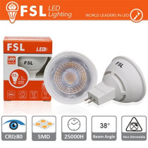 MR16 Lampadina LED - 6W 3000K 500LM 38º CRI80 DC 12V FLMR166W30K38