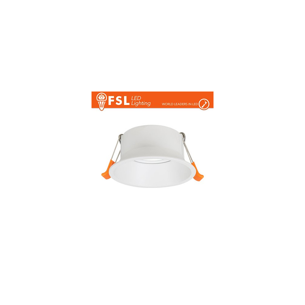 Ghiera orientabile TONDA - Alluminio verniciato a polvere, foro 83mm BIANCA FLFSS617W