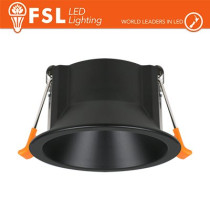 Ghiera fissa TONDA - Alluminio verniciato a polvere, foro 75mm NERA FLFSS615B