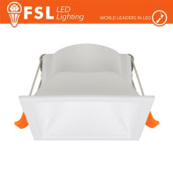 Ghiera fissa QUARDATA - Alluminio verniciato a polvere, foro 75*75mm BIANCA FLFSS616W