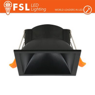 Ghiera fissa QUARDATA - Alluminio verniciato a polvere, foro 75*75mm NERO FLFSS616B