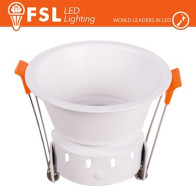 Ghiera fissa TONDA - Alluminio verniciato a polvere, foro 75mm BIANCA FLFSS619W