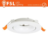Ghiera orientabile TONDA - Alluminio verniciato a polvere, foro 90mm BIANCA FLFSS614W
