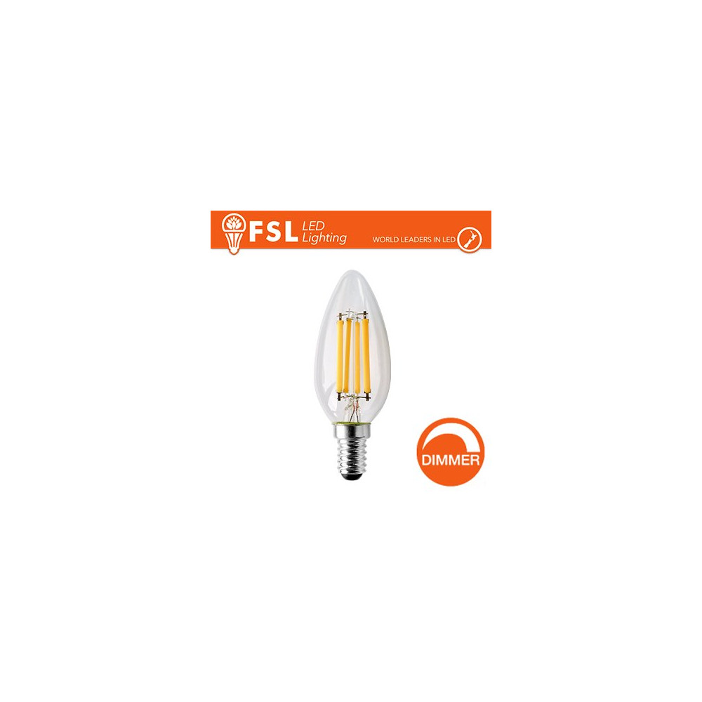 Lampada Filamento Oliva - 4W 2700K E14 400LM Dimmerabile FLC354W27K14DM