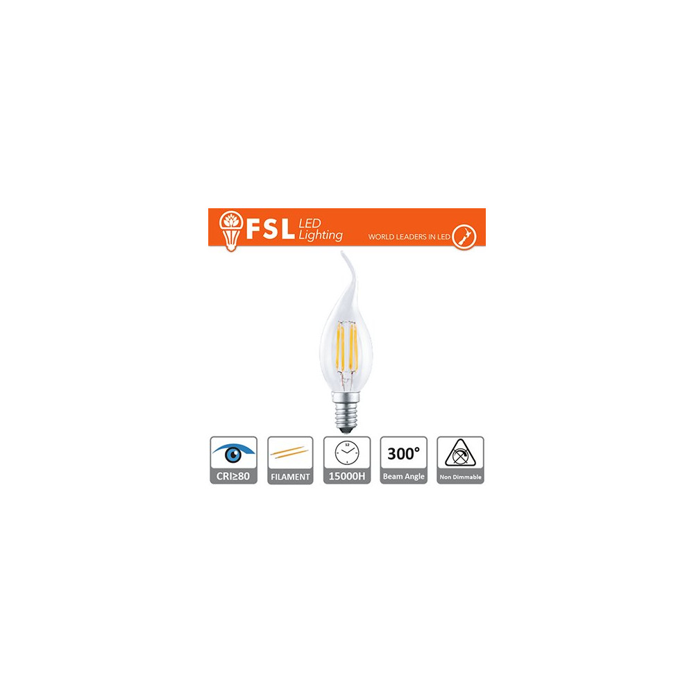 Lampada Filamento Colpo di Vento - 4W 4000K E14 FLBT35F4W40K14