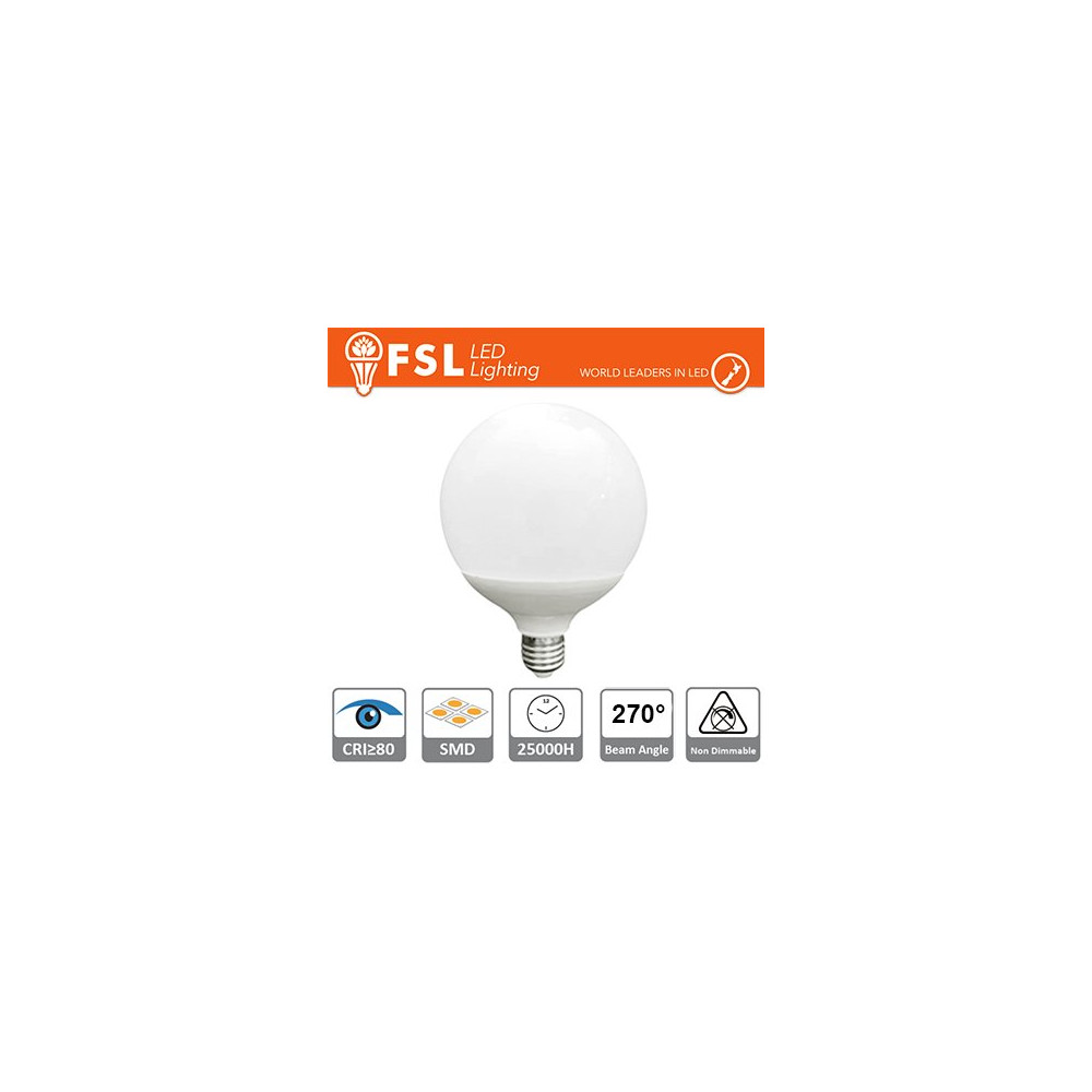 Lampada Globo Ø12cm - 24W 4000K E27 FLG12024W40K27