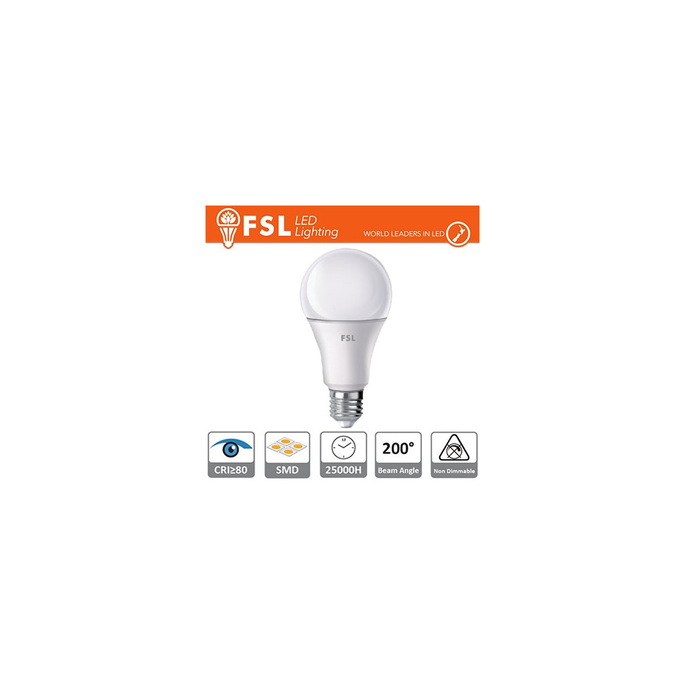 Lampada Goccia - 15W 6500K E27 FLA70N15W65K27