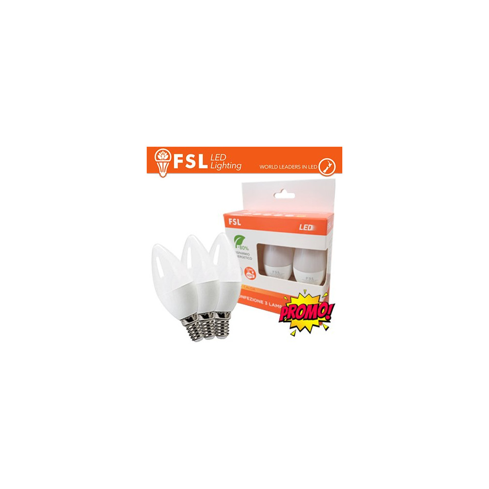 Lampada Oliva E14: Confezione PROMO 3PACK - 6W 4000K FL3C376W40K14