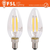 Lampada Filamento Olive  C35  4W 3000K E14 - Confezione 2PACK FL2C35F4W30K14