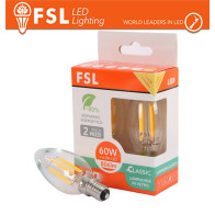 Lampada Filamento Olive C35FC 6.5W 3000K E14 - Confezione 2PACK FL2C35F7W30K14