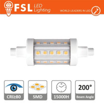 R7s - 5,5W 4000K 600LM >200º 25*78mm CRI80 FLR7S-5W40K