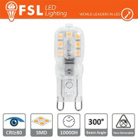 G9 - 2.2W 3000K 230LM >300º 48x16x12mm CRI80 AC-230V FLG9-22W3K