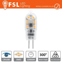 G4 - 1.5W 3000K 120LM >300º 39x12x10mm CRI80 DC-12V FLG4-15W3K