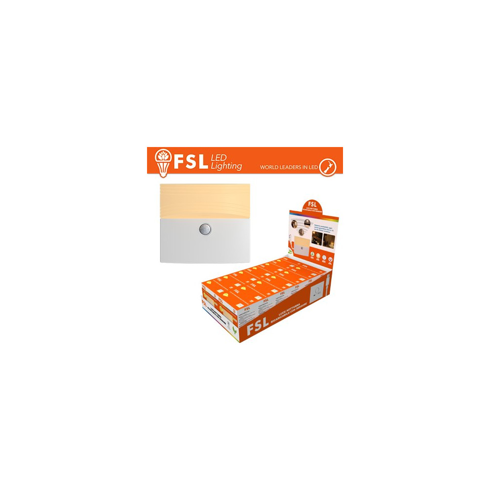 Luce notturna ricaricabile con sensore di movimento con espositore FLFSN303