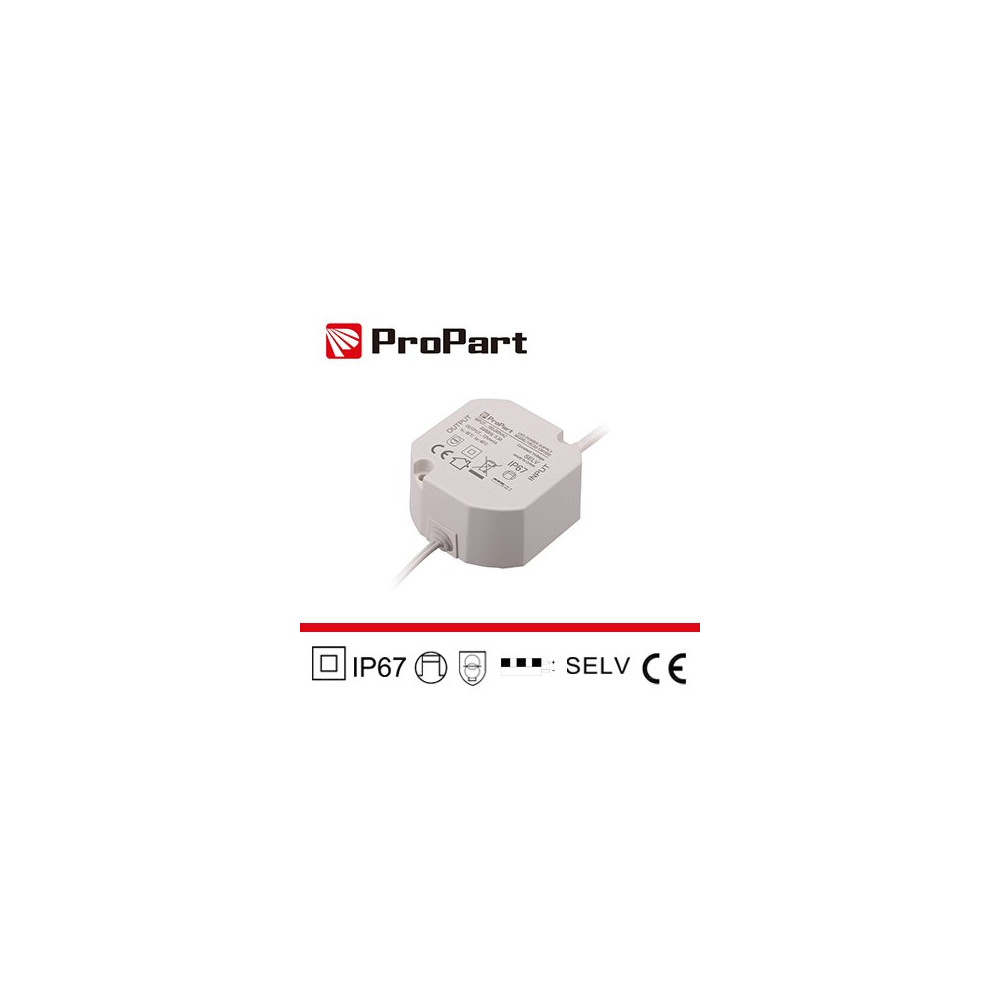Alimentatore IP67 24V 20W 0.83A Size:59*59*28mm PE67-20W24V