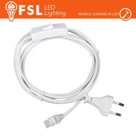 Cavo spina 1m per strisce LED220V con interruttore FLSC2209