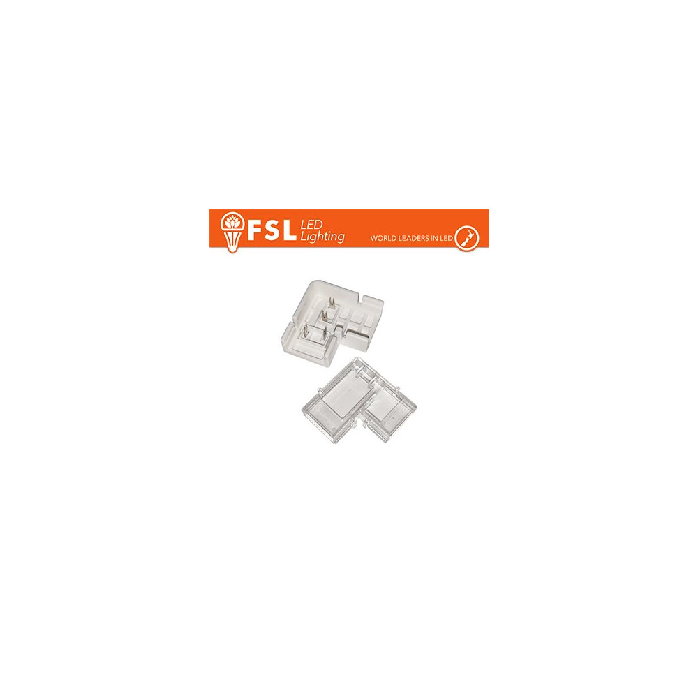Connettore angolare 90° per strisce LED COB 220V e COB 24V FLSC2206