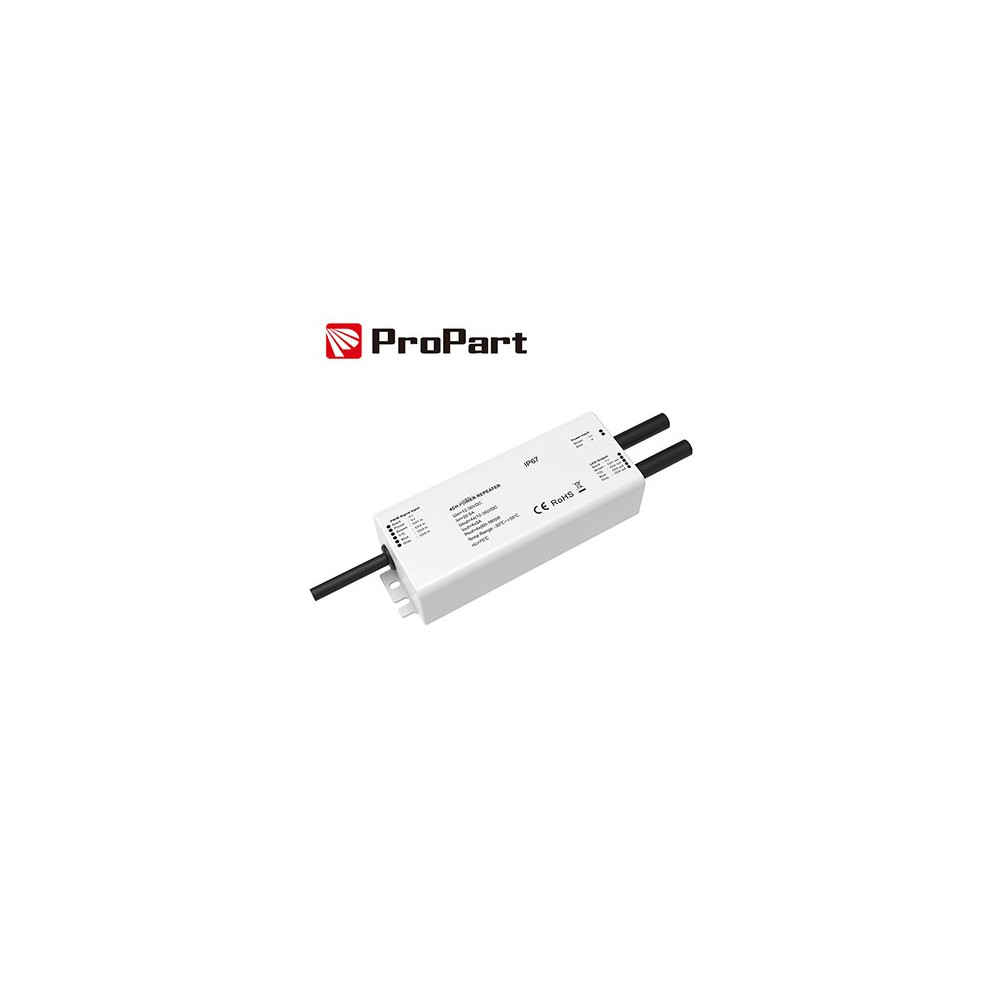 Amplificatore RGB/RGBW IP67 - 20A (4 Canali da 5A), 12-36V SD4CH-PRWP20A