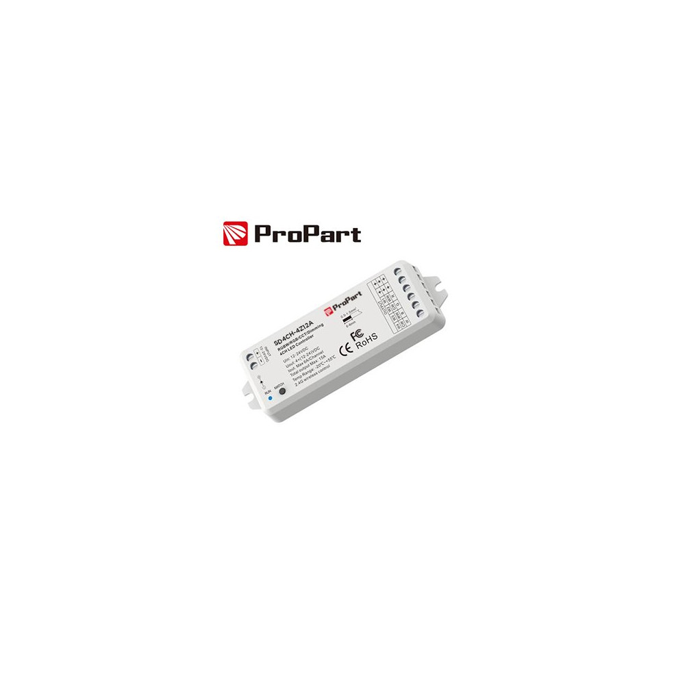 Ricevitore DIM RF LED - 4 Canali, 3A/12A, 12-24VDC SD4CH-4Z12A