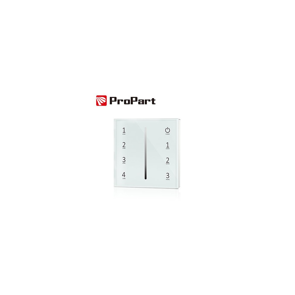 Telecomando da Parete RF 1 Canale - 4 Zone, Bianco, a Batteria SD1CH-RP4ZB