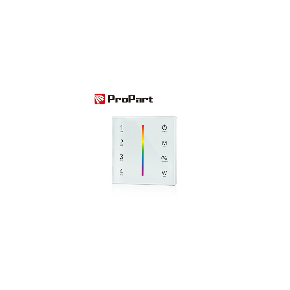 Telecomando da parete RGB/RGBW bianco 4 zone RF2.4G SDRGBW-RP4ZB