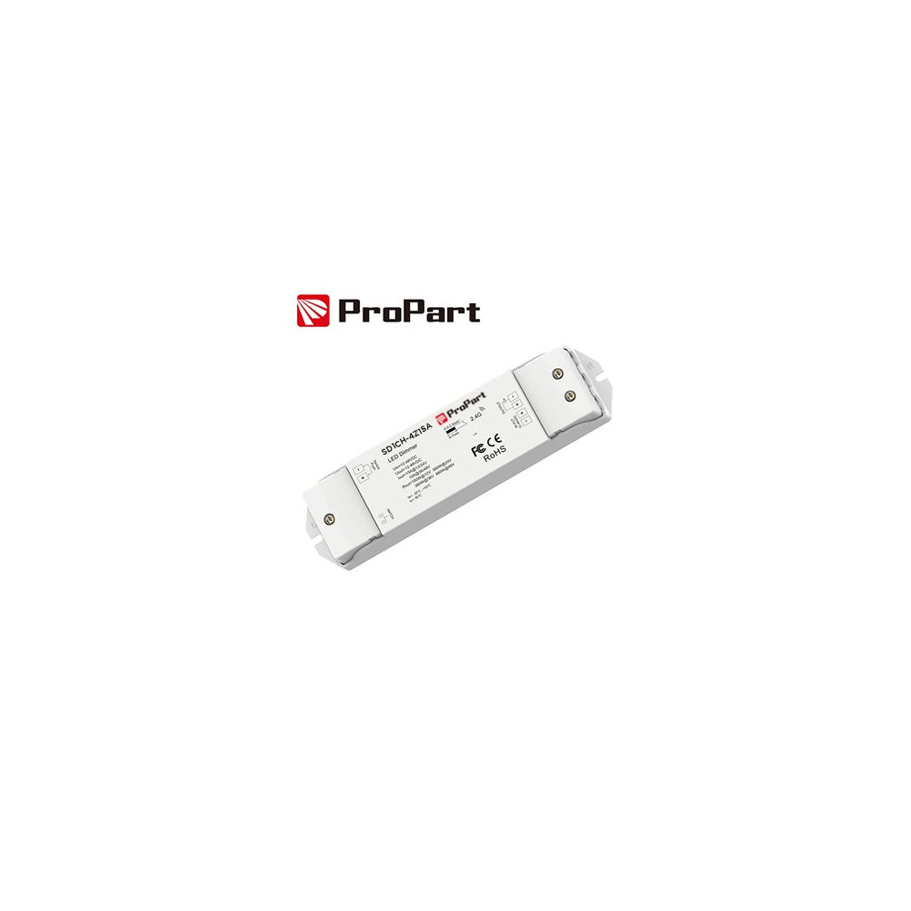 Ricevitore DIM + pulsante12/24V, 1CH*10A/15A 12-48VDC RF2.4G SD1CH-4Z15A