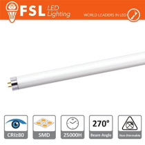 T5 LED Tubo Vetro - 8W 700LM 4000K G5 PF0.5 Size:570x21mm FLT58W40K06