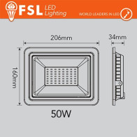 Proiettore per esterni Bianco 50W - IP65 115° 4000K FLFSB809-50W40K