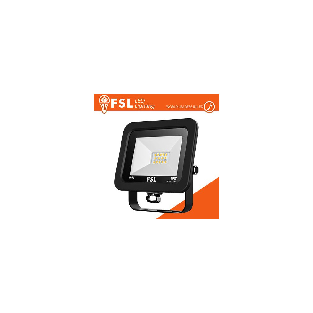 Proiettore per esterni Nero 10W - IP65 115° 6500K FLFSF809-10W65K