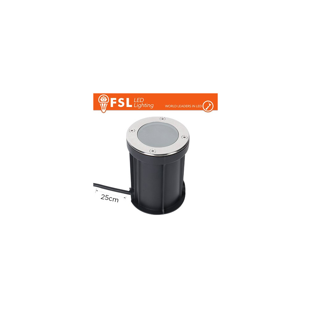 Faretto esterno carrabile calpestabile GU10 IP67 +25 cm cavo - GU10 NON INCLUSA FLIN-GU10H