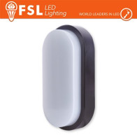 Plafoniera LED OVALE NERA 15W 3000K 55*100*200 IP54 FLRE-B15W3K