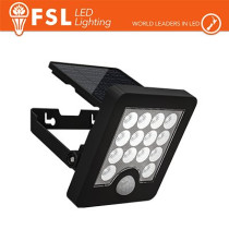 Faro da esterno solare con sensore di movimento 40W (4 led) - Nero FLFSW303B