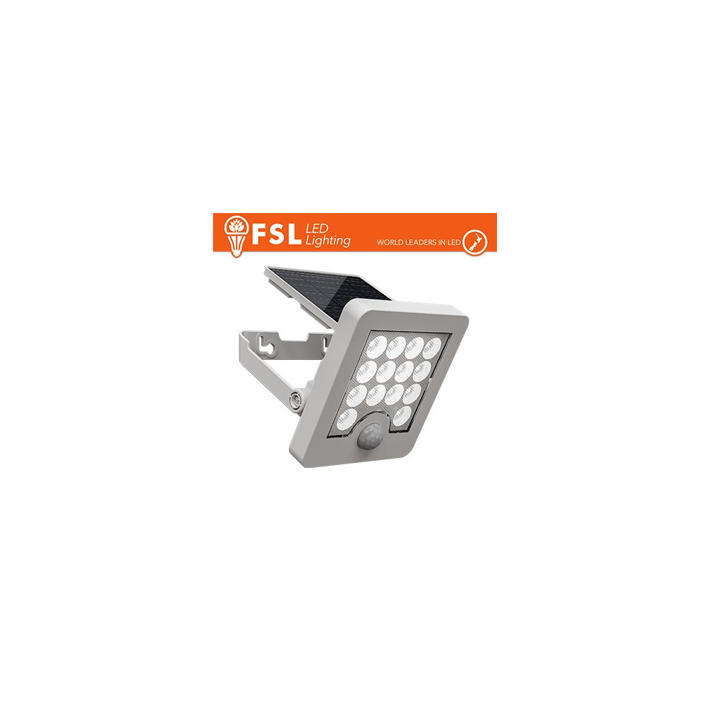 Faro da esterno solare con sensore di movimento 40W (4 led) - Bianco FLFSW303W