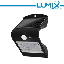 Lampada da parete LED solare senza fili con Sensori 220lm NERO LGB-SWL4K1B