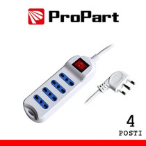 Multipresa 4pos bipasso spina16A +interr. PEM2714-W
