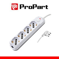 Multipresa 4pos bipasso/schuko + interrutt nuovo modello spina 16A PEM3524-W