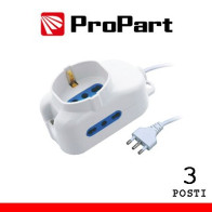 Multipresa 3pos bipasso + bipasso/schuko spina16A PEM203074-W