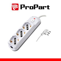 Multipresa 3pos bipasso/schuko + interrutt nuovo modello spina 16A PEM3523-W