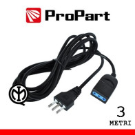 Prolunga lineare 10A 3metri spina10A nera PEP1120-3-BK