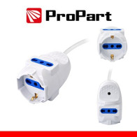 Prolunga lineare con Multipresa volante 3 posti Spina 2P+T PEP1127-3-W