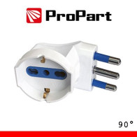 Adattatore schuko 90° spina16A salvaspazio PES1067-W