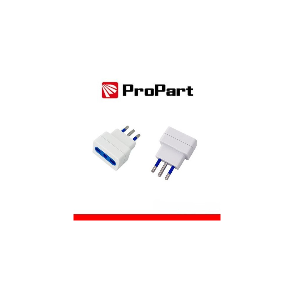 Adattatore bipasso spina 10A con Protezione da Sovraccarico PEA1112-W